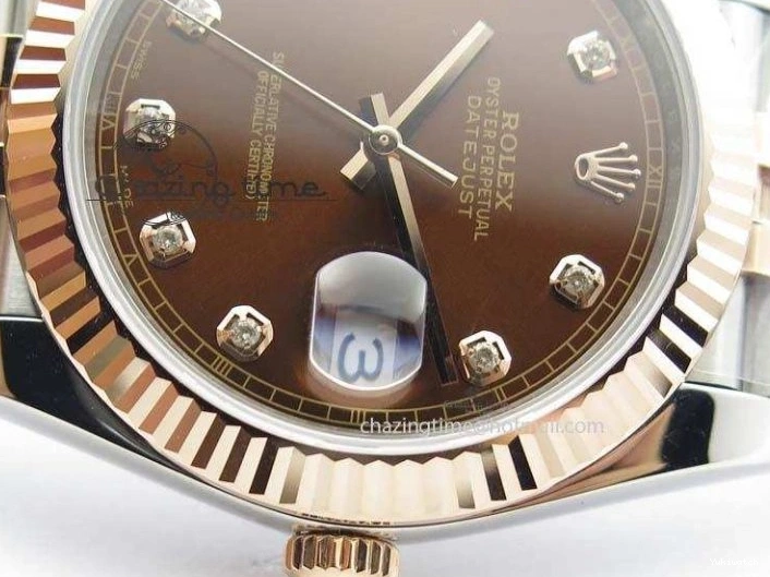 Noob Dial RG Brown Diam 41mm On Jubilee Wrapped Best Bezel Fluted DateJust 126303 Edition 1:1 A3235 Bracelet 1221